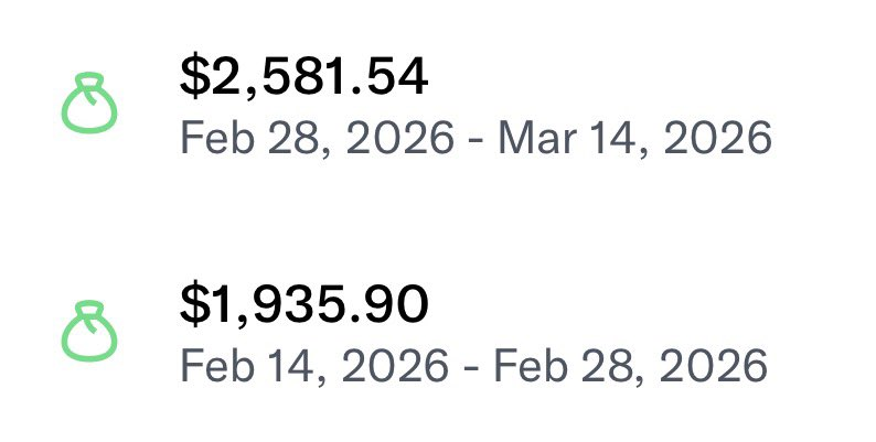 X記事の執筆と引用ポストでインプレッション収益を月4,500ドルを得た画面